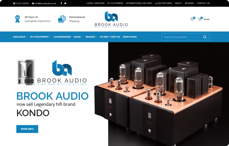 Brook Audio - Website Design & Development Halifax